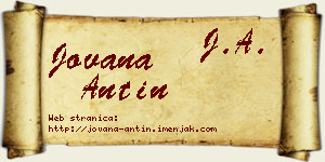 Jovana Antin vizit kartica